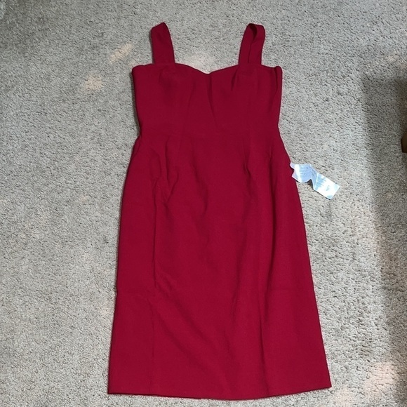 Dress The Population Nicole Sweetheart Sleeveless Sheath Dress Garnet XL - Picture 2 of 9